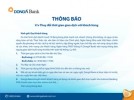 DongA Bank thông báo thay đổi thời gian giao dịch với khách hàng