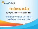 Thông báo nghỉ Lễ 30/4 & 01/5 năm 2021